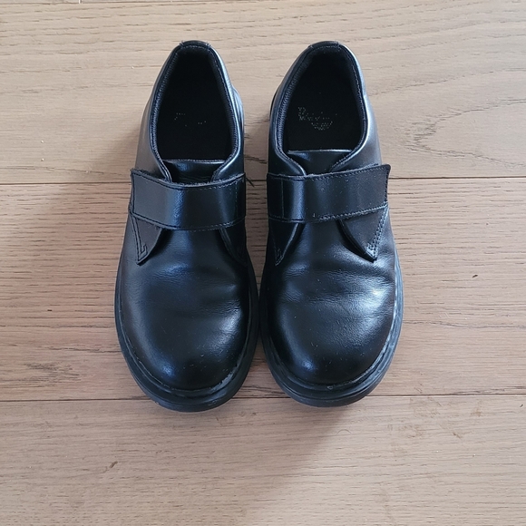 Dr. Martens Black Leather Velcro Shoes - Picture 1 of 6